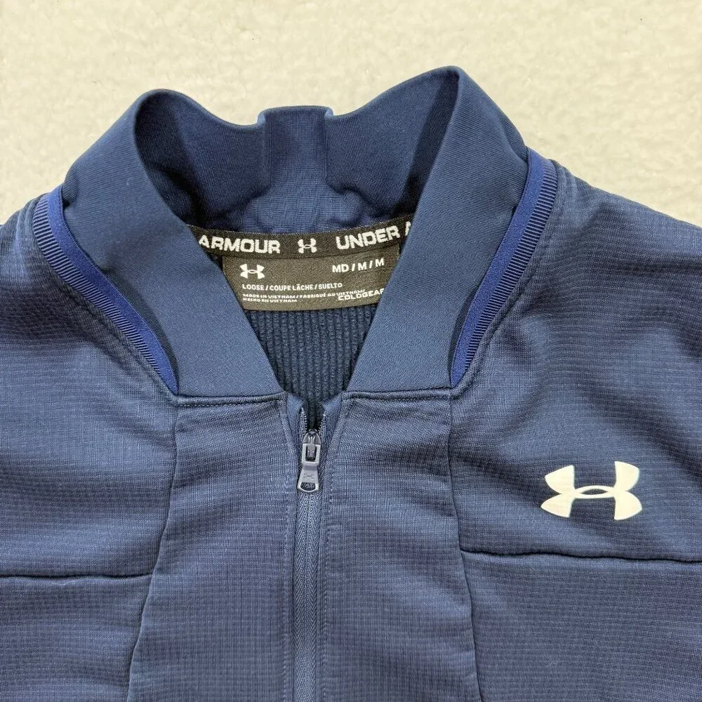 Under Armour Coldgear Half Zip Pullover Navy Blue‎ Outdoor Activwear Mens M